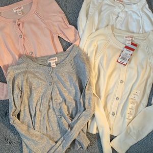 4 girls, Cat Jack brand cardigan button up sweaters.